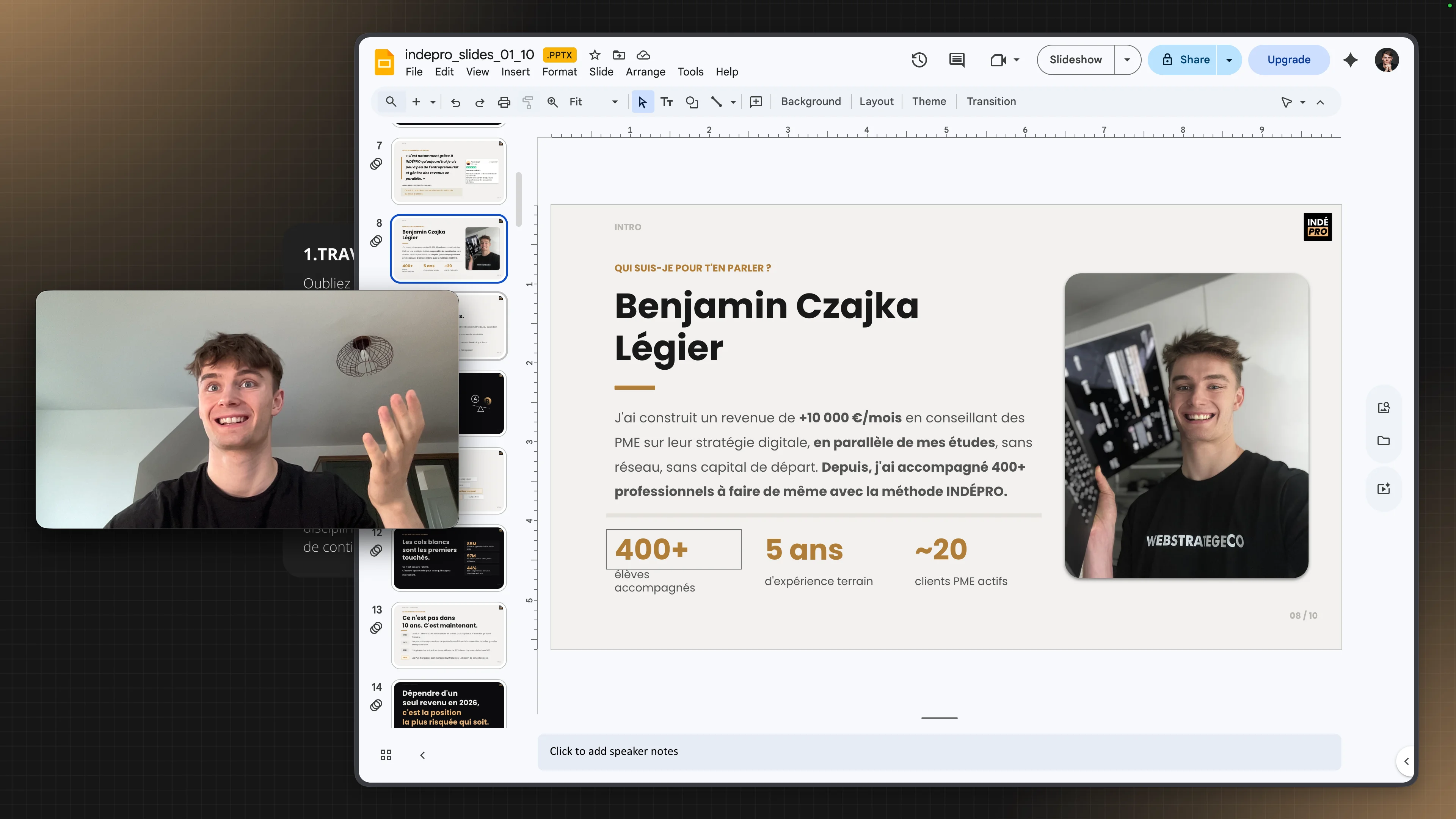 Aperçu de la masterclass : Benjamin présente la méthode INDEPRO
