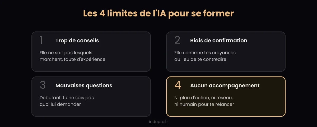 Les 4 limites de l'IA pour se former à un métier